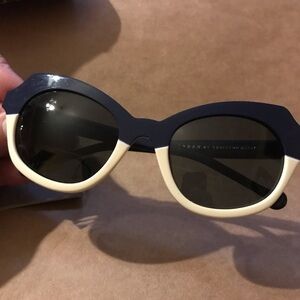 Preen by Thornton Bregazzi Beatrix Sunglasses 2 tone Navy Cream